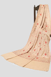 Ayla Studio - EMBROIDERED PASHMINA SHAWL - JANAAN - Light Brown - 1 Piece